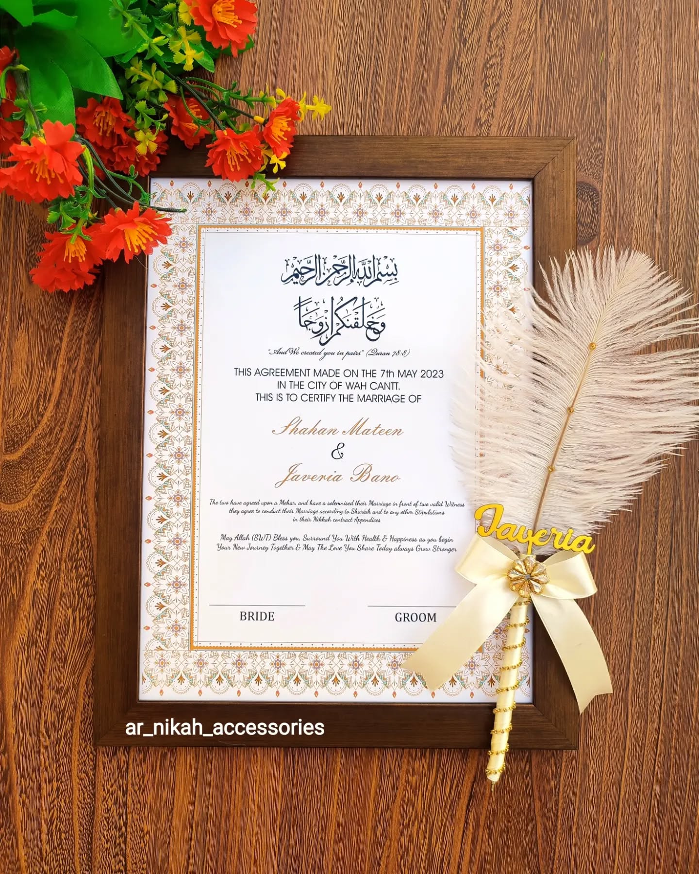 Nikkah Nama Frame