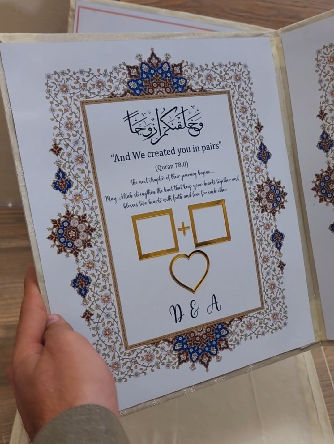Nikkah Nama Booklet File and Box