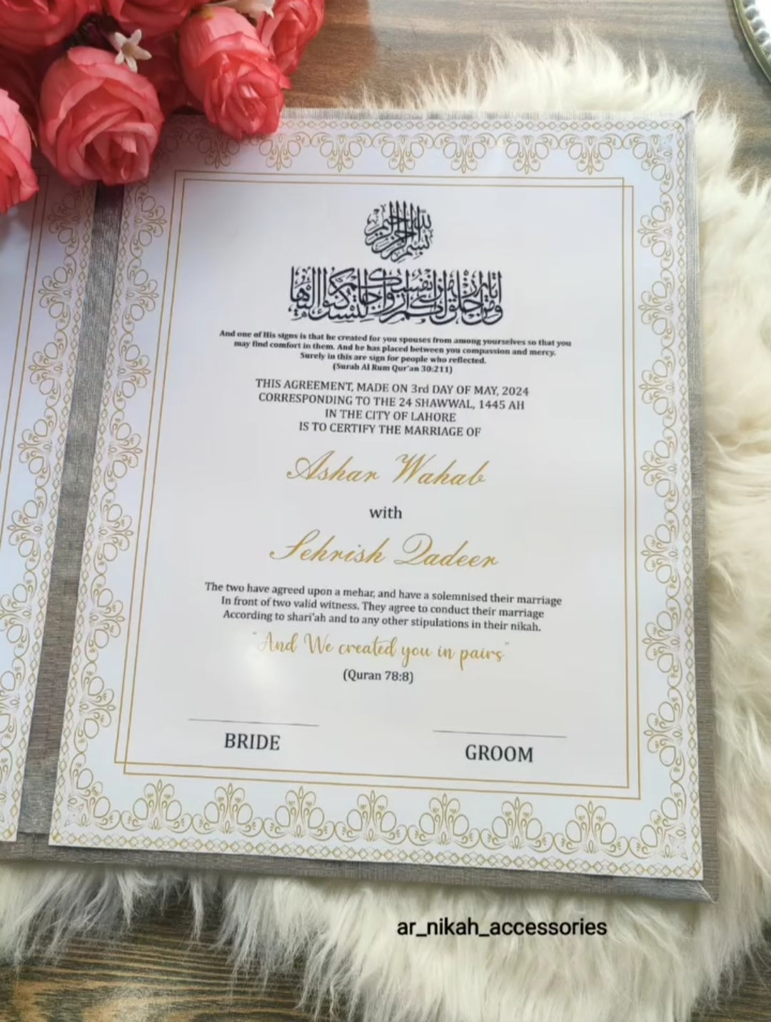 Nikkah Nama Booklet File