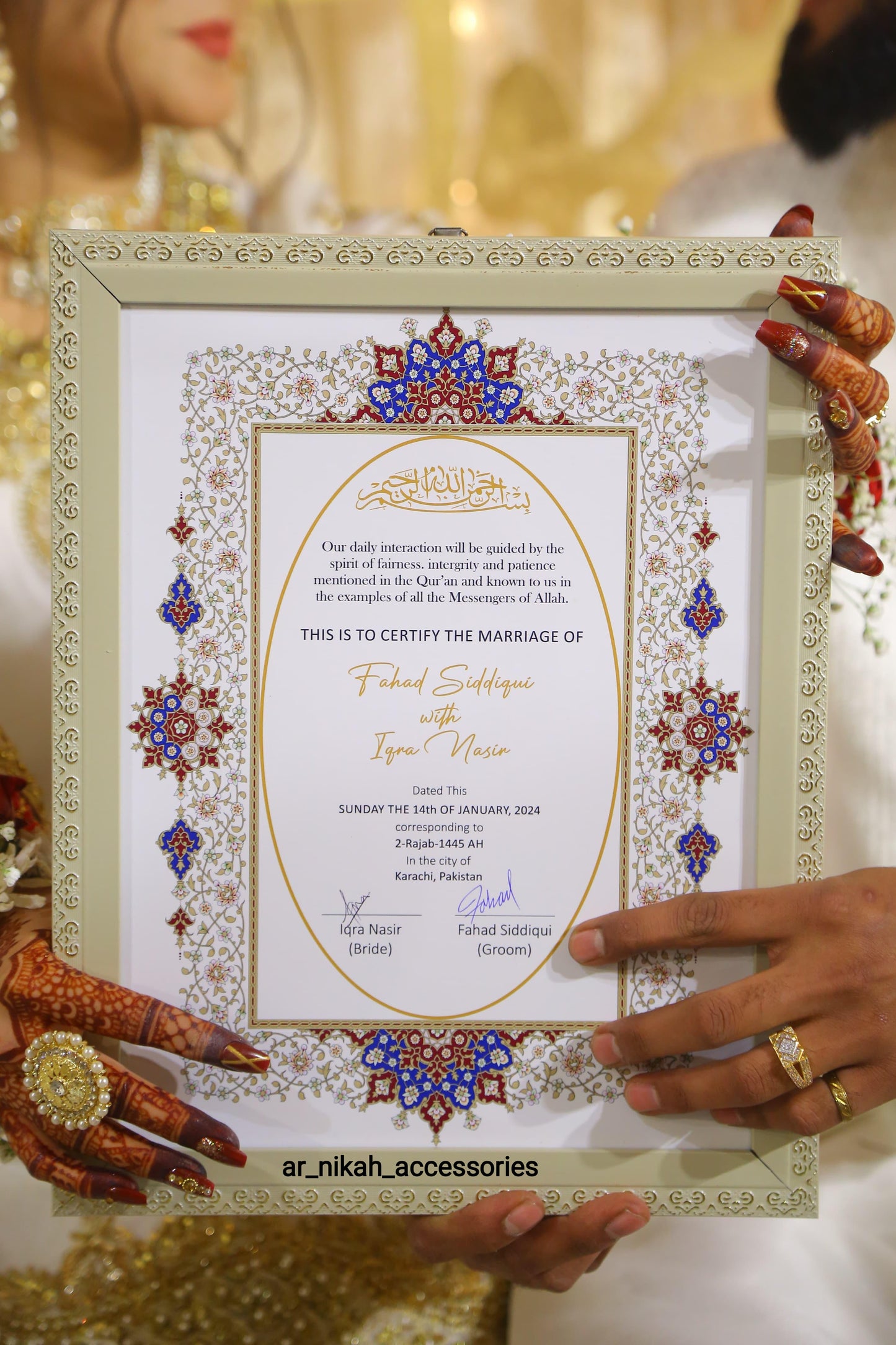 Nikkah Nama Frame