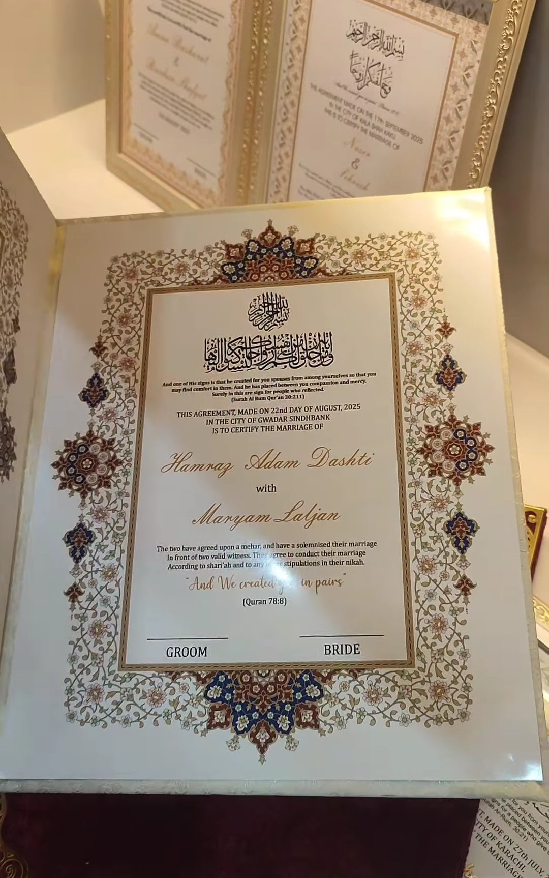 Nikah Booklet File